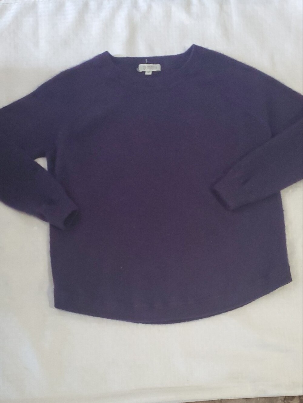 Kinross Purple 100% Cashmere Crewneck Sweater Suze XS - Picture 11 of 15